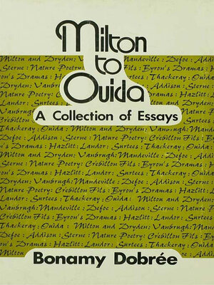 cover image of Milton to Ouida